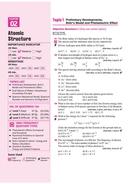 Arihant 49 Years JEE Advanced (1978–2026) & 25 Years JEE Main (2002–2026) Chemistry PYQ Book | Chapterwise, Topicwise & Levelwise Previous Year Questions | 3-Level Practice, High Frequency Questions