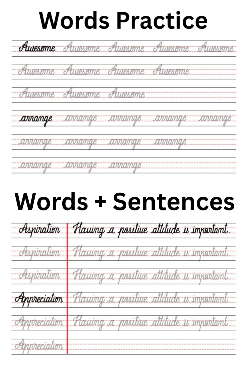 Beautiful Handwriting Practice Workbook: Trace and Practice Handwriting for Ages 8 and Above