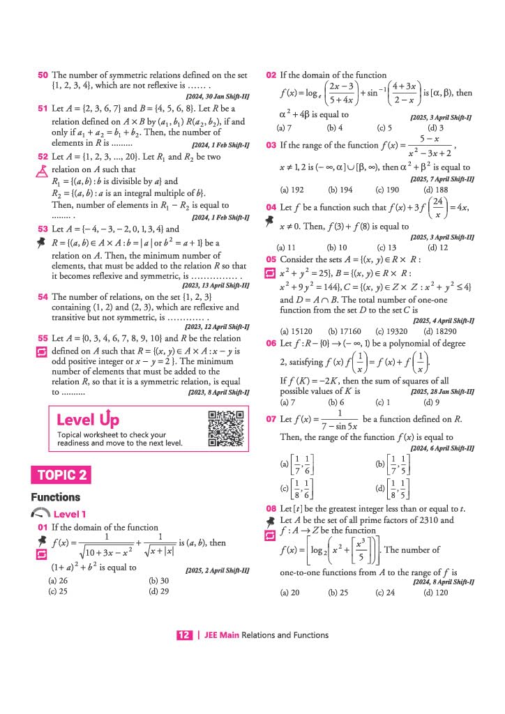 Arihant 8 Years JEE Main Mathematics PYQ Book 2027 | Chapterwise, Topicwise & Levelwise 3000+ MCQs| NTA Authenticated Answers, Chapter Weightage, Revision Questions & Topicwise Worksheets