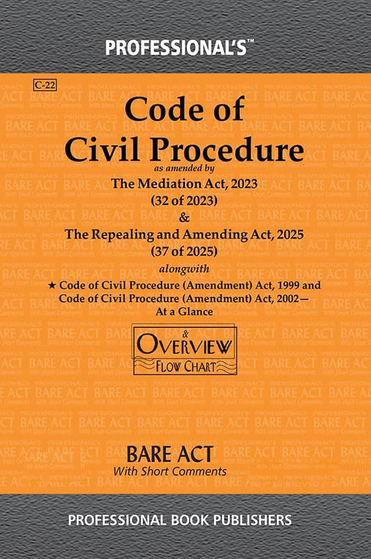Code of Civil Procedure,(CPC),latest Bareact-2026 by Professional's