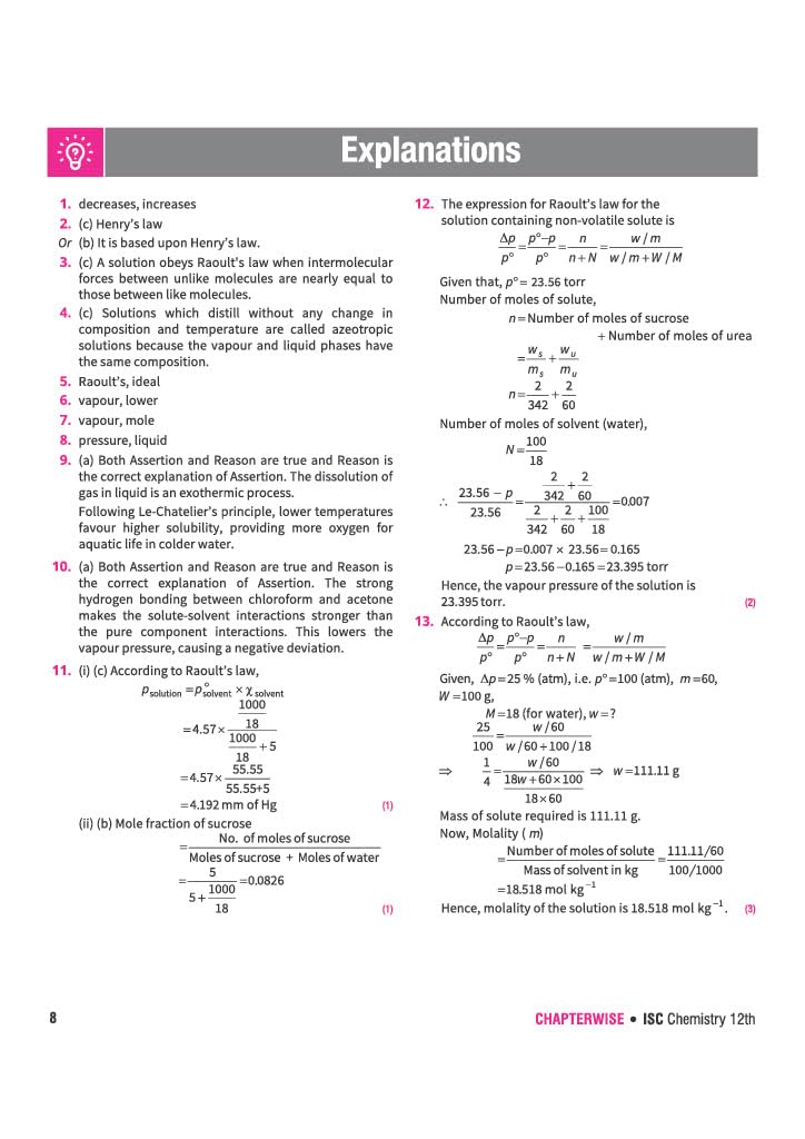 Arihant ISC Question Bank Class 12 Chemistry For Board Exam 2027 | 26 Years Chapterwise & Topicwise PYQs (2026–2001) with Detailed Step-by-Step Solutions, Examiner's Comments, Tips & 3 Sample Papers