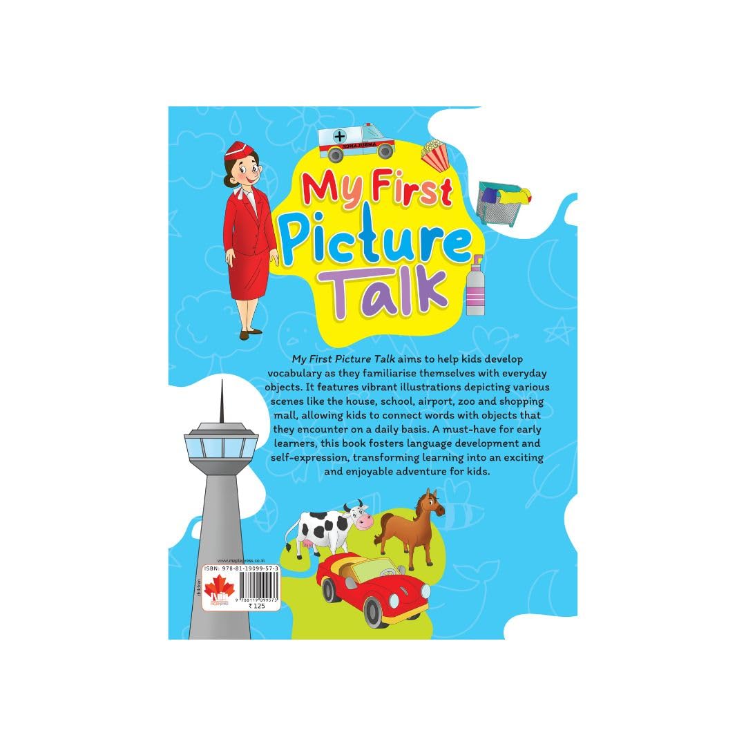 Picture Talk and Conversation Book for Kids (Colourful Pictures) - Age 2-6 Years - Good for Pre-schoolers, Toddlers