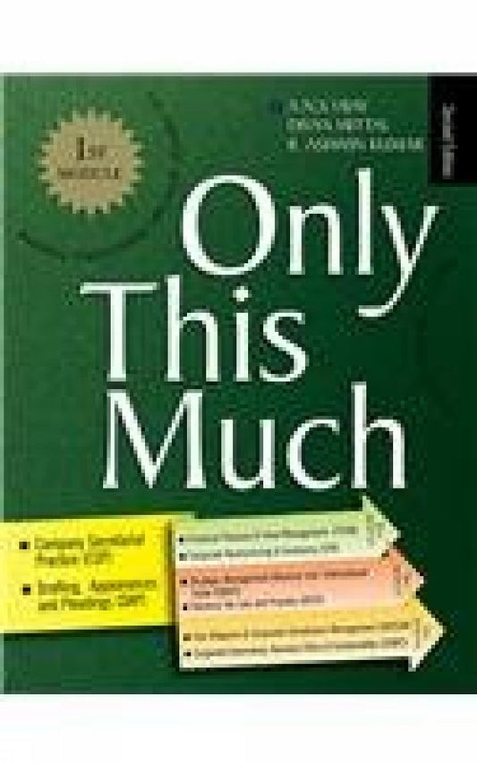Only This Much : Company Secretary Professional Program (Module 1) book cover