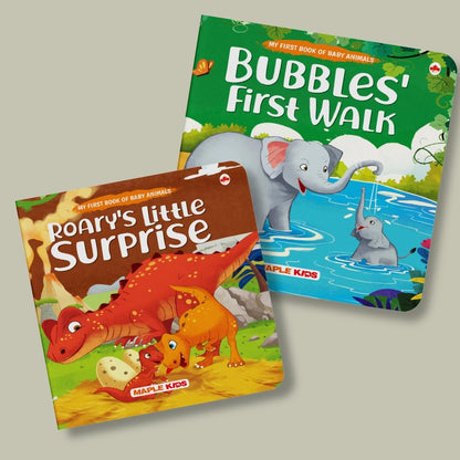 Story Books for Kids - Baby Animal Stories (Set of 4 Books) (Illustrated) - Board Book - Bedtime Stories - Age 2+ Years - Bao Goes Exploring, Pingo ... Aloud to Infants, Toddlers - Hardbound Book