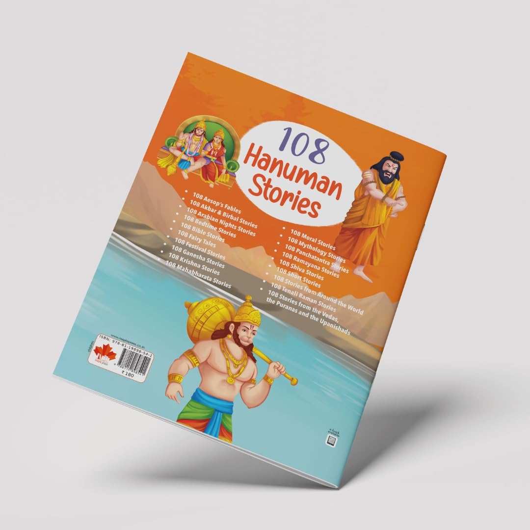 108 Hanuman Stories (Illustrated) - Story Book for Kids - English Stories for Children - Bedtime Stories - Moral Stories - Age 3+ - Read Aloud to Infants, Toddlers
