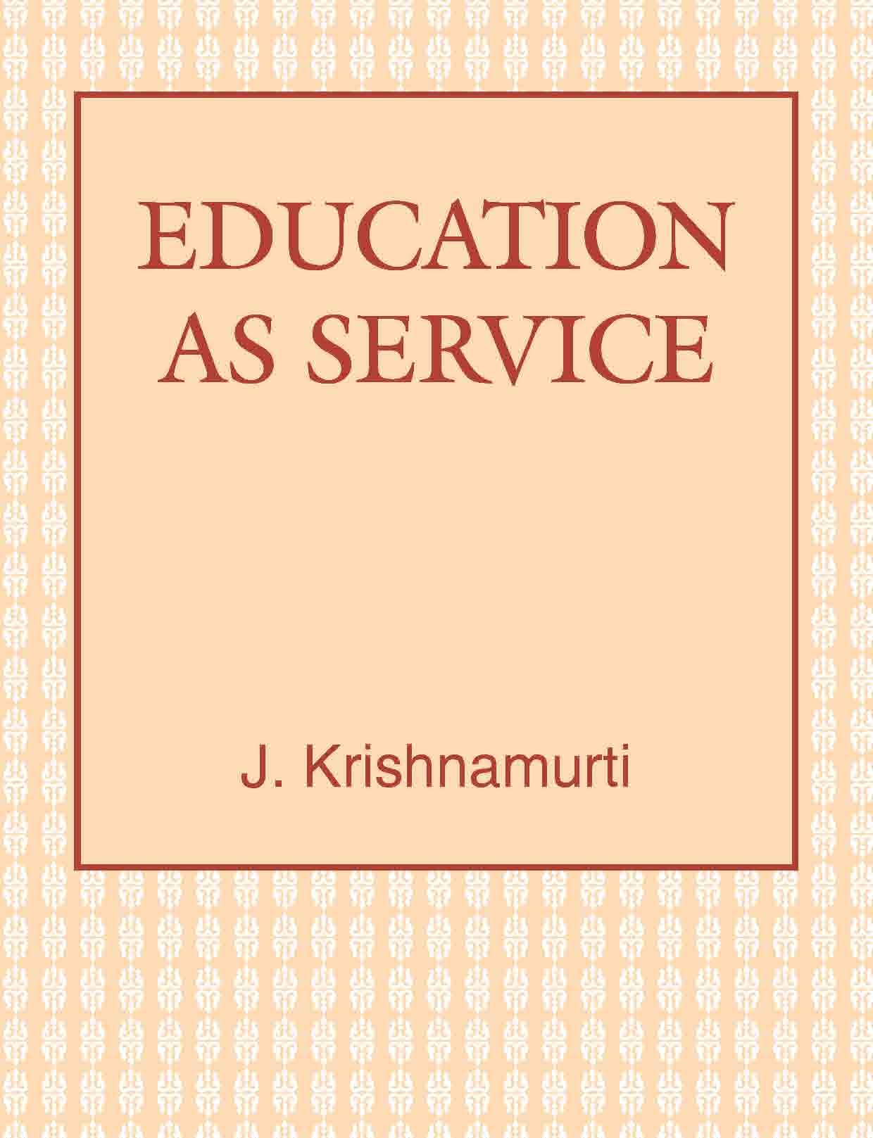 Education as Service P/B book cover