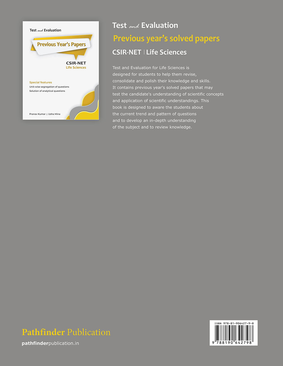 Pathfinder’s | CSIR UGC NET Life Sciences PYQs (Previous Year Solved Papers) with Detailed Solutions (2013 to June 2025) | Unit -wise segregated questions with solution