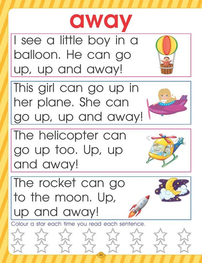 Very First Sight Words Sentences Level - 1 Book for Kids Age 4 -8 years