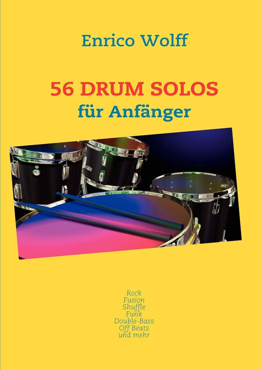 56 Drum Solos by German Edition by Enrico Wolff (Author) book cover