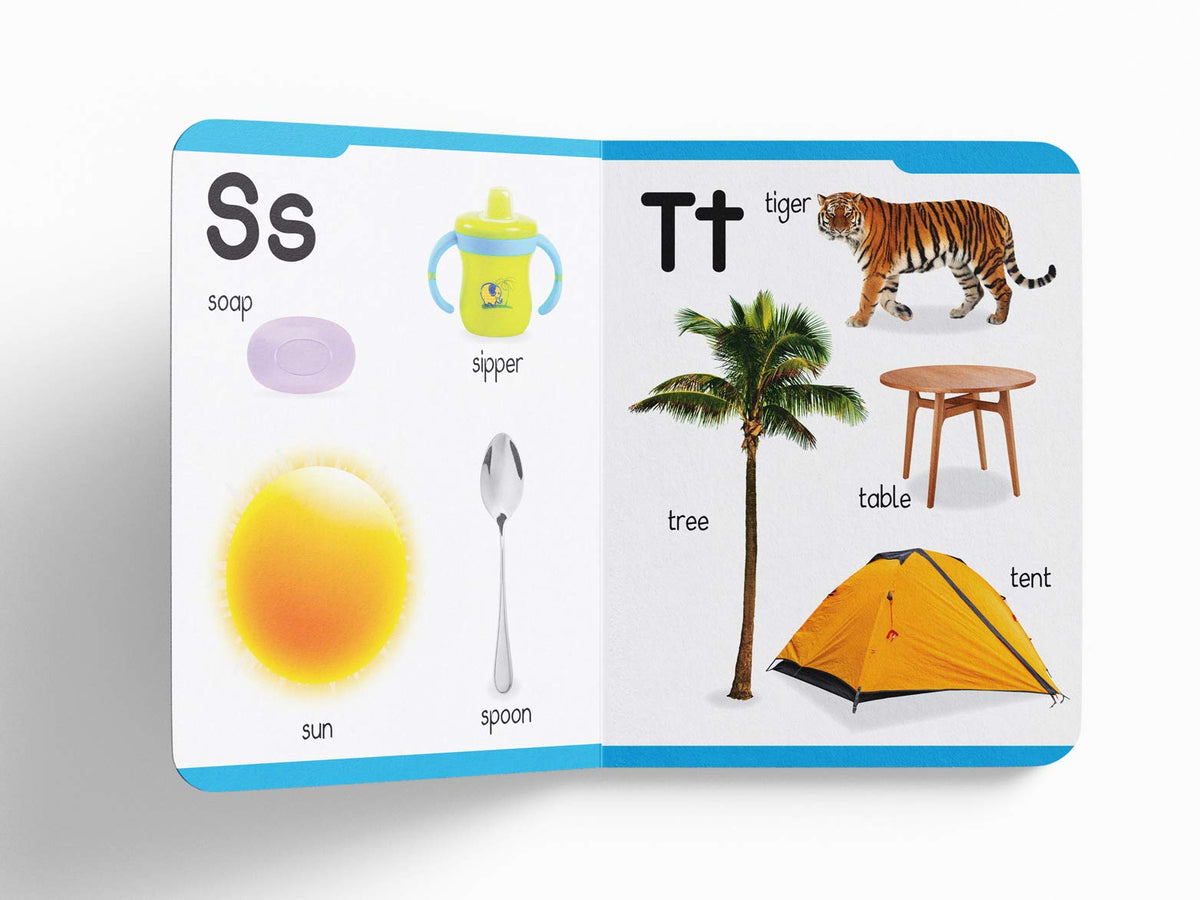 My First Padded Book of Alphabet: Early Learning Board Book for Kids | Learn ABC with Bright and Colorful Pictures | Durable Padded Board Book for Babies, Toddlers & Preschoolers | Ages 0–5 Years