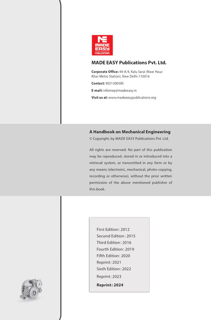 Mechanical Engineering Handbook - Quick Revision Formula Book | GATE ESE