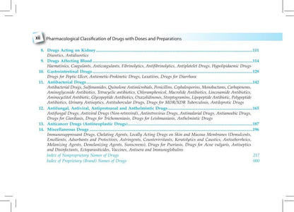 Pharmacological Classification of Drugs with Doses and Preparations, 7/E for MBBS Students & NEET PG | Ready Reckoner of Drug Classification Charts, Doses, Brand Names and Complimentary Drug Atlas: 1