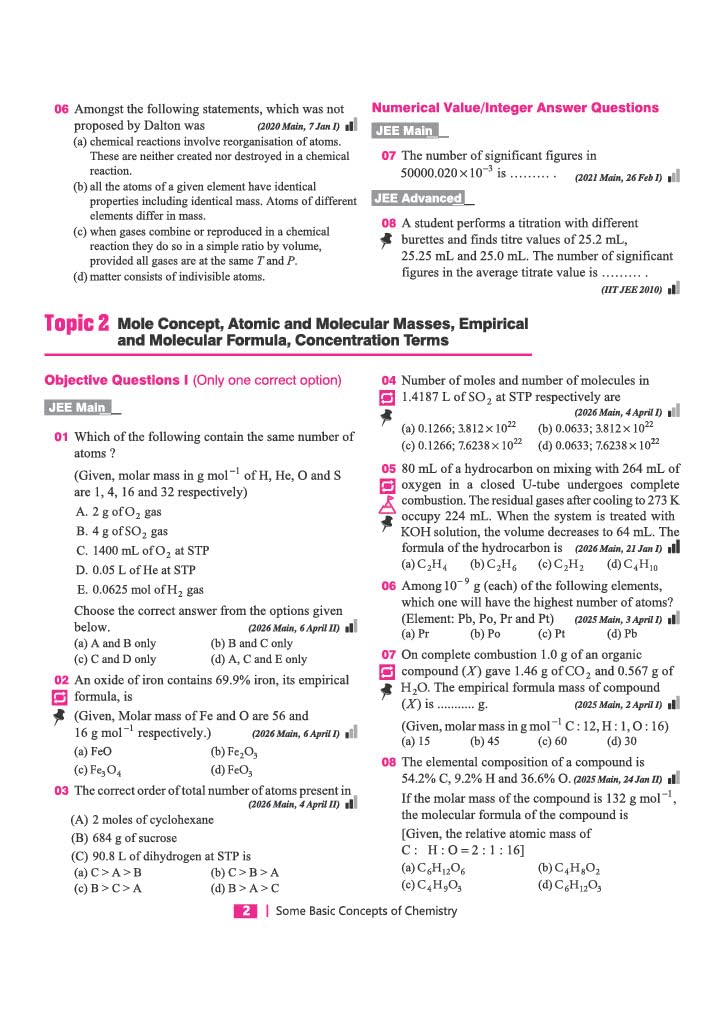 Arihant 49 Years JEE Advanced (1978–2026) & 25 Years JEE Main (2002–2026) Chemistry PYQ Book | Chapterwise, Topicwise & Levelwise Previous Year Questions | 3-Level Practice, High Frequency Questions