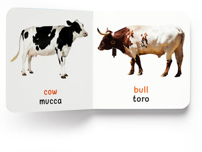 My First Book of Farm Animals & Pets - Animali Della Fattoria E Cuccioli: My First English Italian Board Book (English - Italiano)