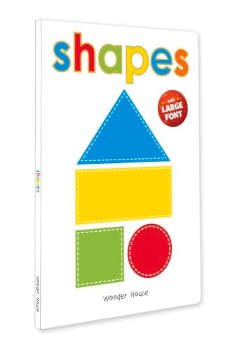 Shapes – Early Learning Board Book with Large Font: Brightly Illustrated Shape Recognition Book for Kids | Big Board Books Series for Babies, Toddlers & Preschoolers | Learn Basic Shapes with Bold Text & Clear Pictures | Ages 0–5 Years