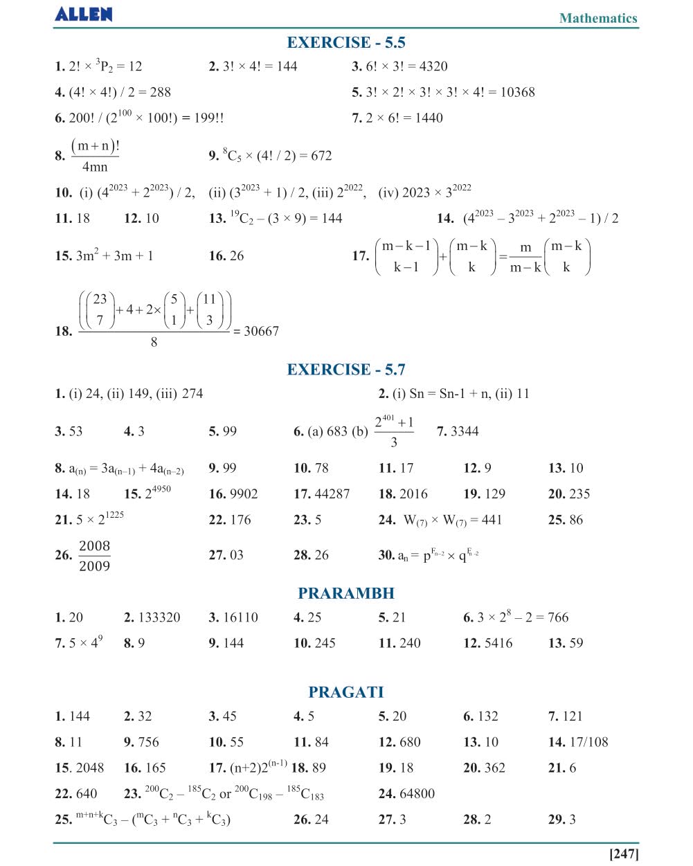 Indian Olympiad Qualifier in Mathematics (IOQM/ PRE-RMO) Book Part 1 & 2 with Solutions for Class 8 to 12 (Set of 3 Books Combo) by ALLEN