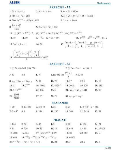 Indian Olympiad Qualifier in Mathematics (IOQM/ PRE-RMO) Book Part 1 & 2 with Solutions for Class 8 to 12 (Set of 3 Books Combo) by ALLEN