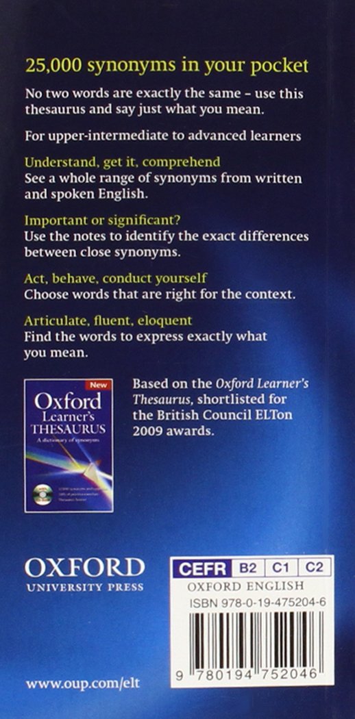 Oxford Learner’s Pocket Thesaurus