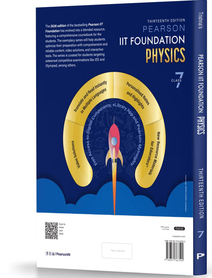 Pearson IIT Foundation' 26 Class 7 Physics Chemistry Mathematics Biology| NEET, NTSE & Olympiad Exams| Free acess to Online Assessments, Video Solutions & Interactive Tests