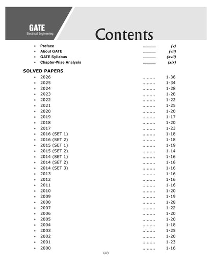 GATE EE 2027 : Electrical Engineering Year-wise Solved Papers 2000–2026 | 27 Years' Previous Year Papers & Answer Key | 2100+ MCQs, NTQs & MSQs | GATE EE PYQ Exam Prep