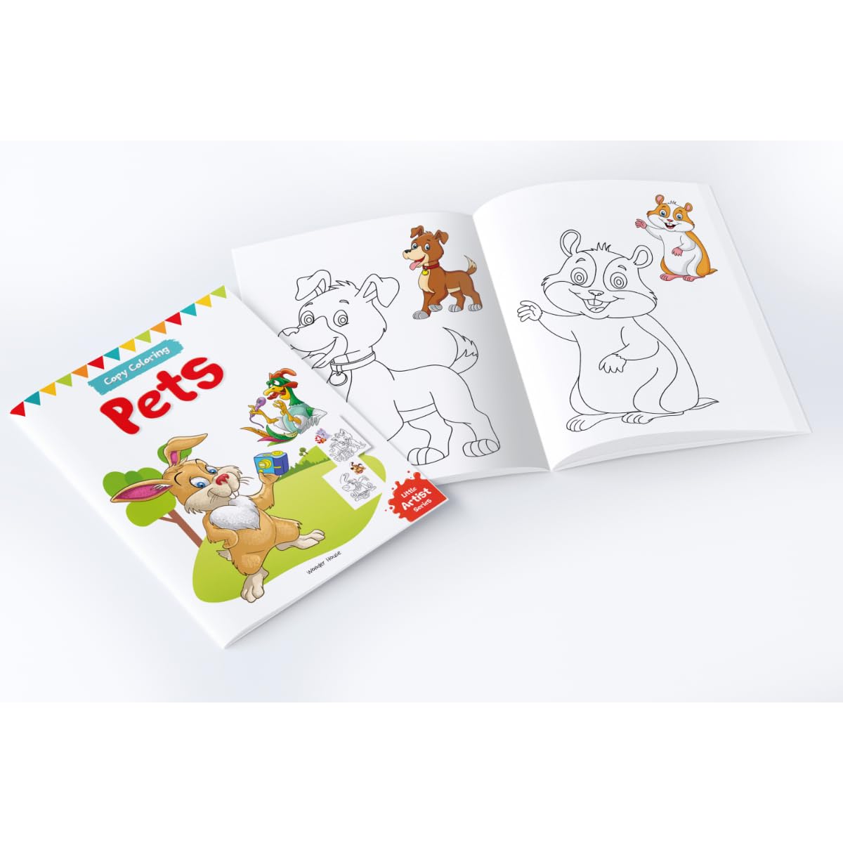 Let’S Color - Copy Color Art Pack Of 8 Books (Transport, Professions, Pets, Fish, Insects, Robots, Mandalas And Sports) - 3 Years To 8 Years