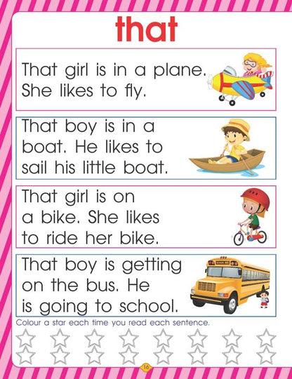 Very First Sight Words Sentences Level - 2