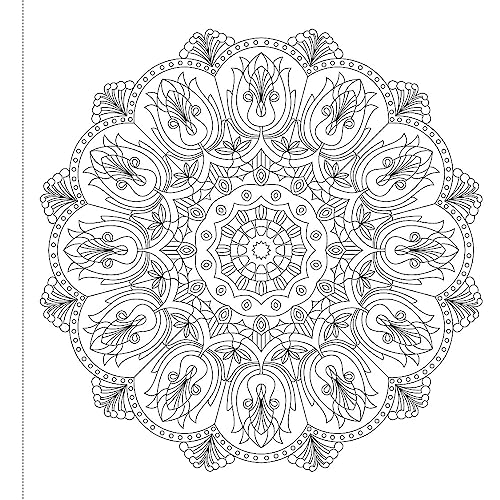 Mandala Art Book for Kids Tear Out Sheets (Enhance Art Coloring, Drawing Skills, Mandala Practice) High Quality Big 160 GSM for Frame After Colouring - Perfect Gift for Teens