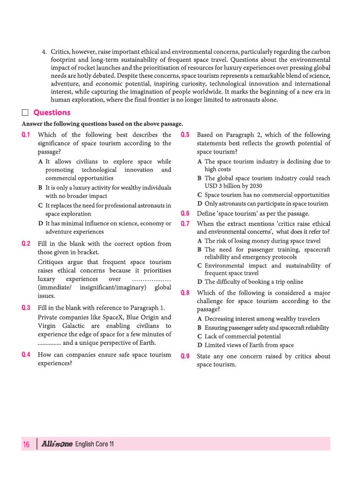 Arihant All in One English Core Class 11 for CBSE Exam 2026-27 | NCERT Based Complete Theory, Practice Exercises, CBQs, A-R, Sample Papers & Mind Maps | Revised Edition as per Latest Syllabus