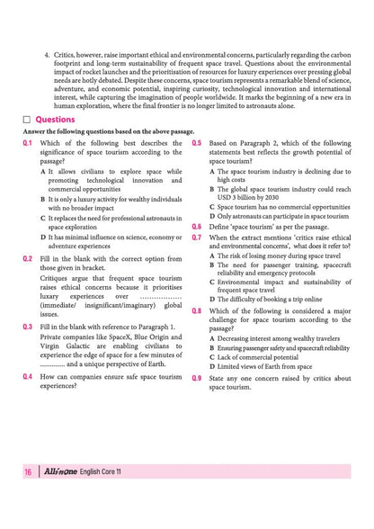 Arihant All in One English Core Class 11 for CBSE Exam 2026-27 | NCERT Based Complete Theory, Practice Exercises, CBQs, A-R, Sample Papers & Mind Maps | Revised Edition as per Latest Syllabus