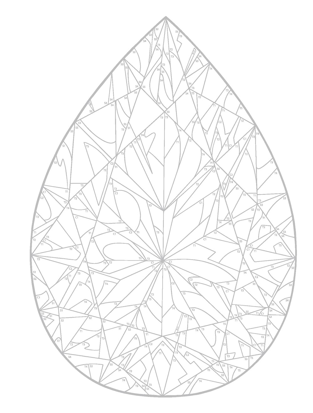 Creative Haven Gemstones Color by Number (Adult Coloring Books: Art & Design)
