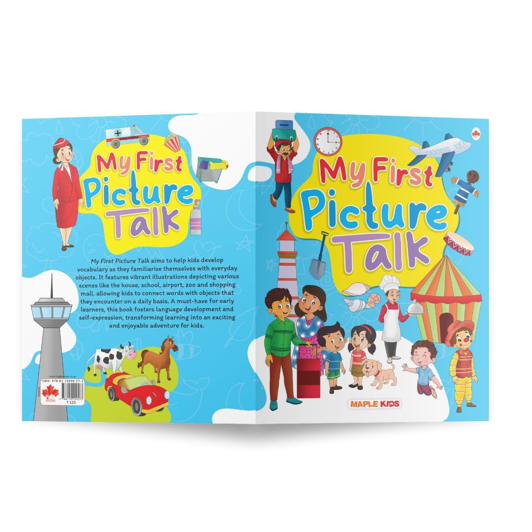 Picture Talk and Conversation Book for Kids (Colourful Pictures) - Age 2-6 Years - Good for Pre-schoolers, Toddlers