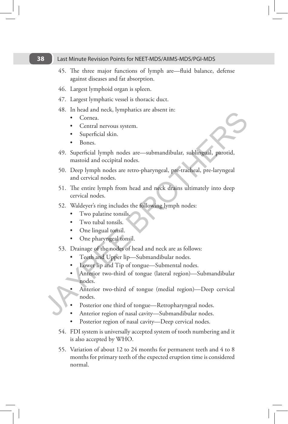 LMRP Dental Exam Series Last Minute Revision Points for NEET-MDS/AIIMS-MDS/PGI-MDS