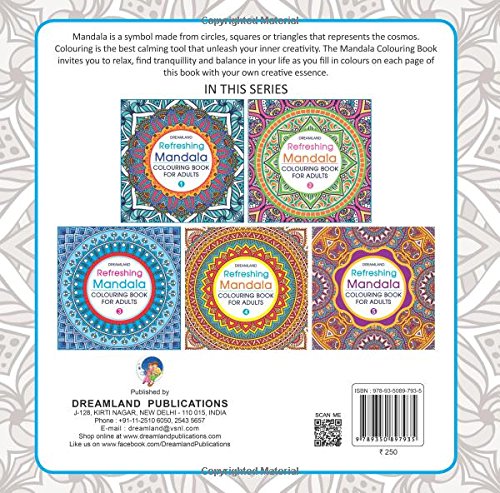 Refreshing Mandala Colouring Book for Adults Book 5| Intricate Mandala Designs for Mindfulness, Relaxation & Creativity | High Quality Paper for Pens, Pencils & Markers