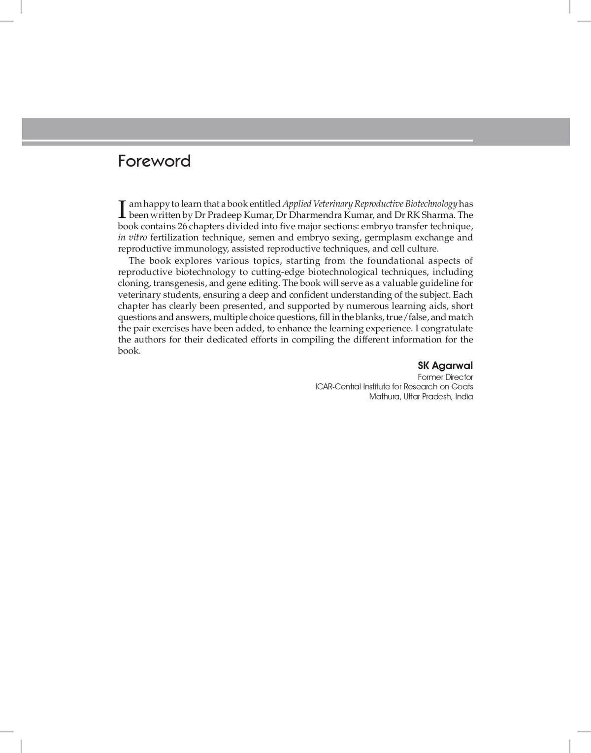 Applied Veterinary Reproductive Biotechnology (PB - 2026)