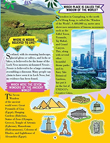 Amazing Places Encyclopedia for Children Age 5–15 Years | Illustrated Geography Book with Fun Facts, Trivia Questions & Answers | Learn About Famous Landmarks, Natural Wonders, Countries, Continents, Oceans & World Monuments