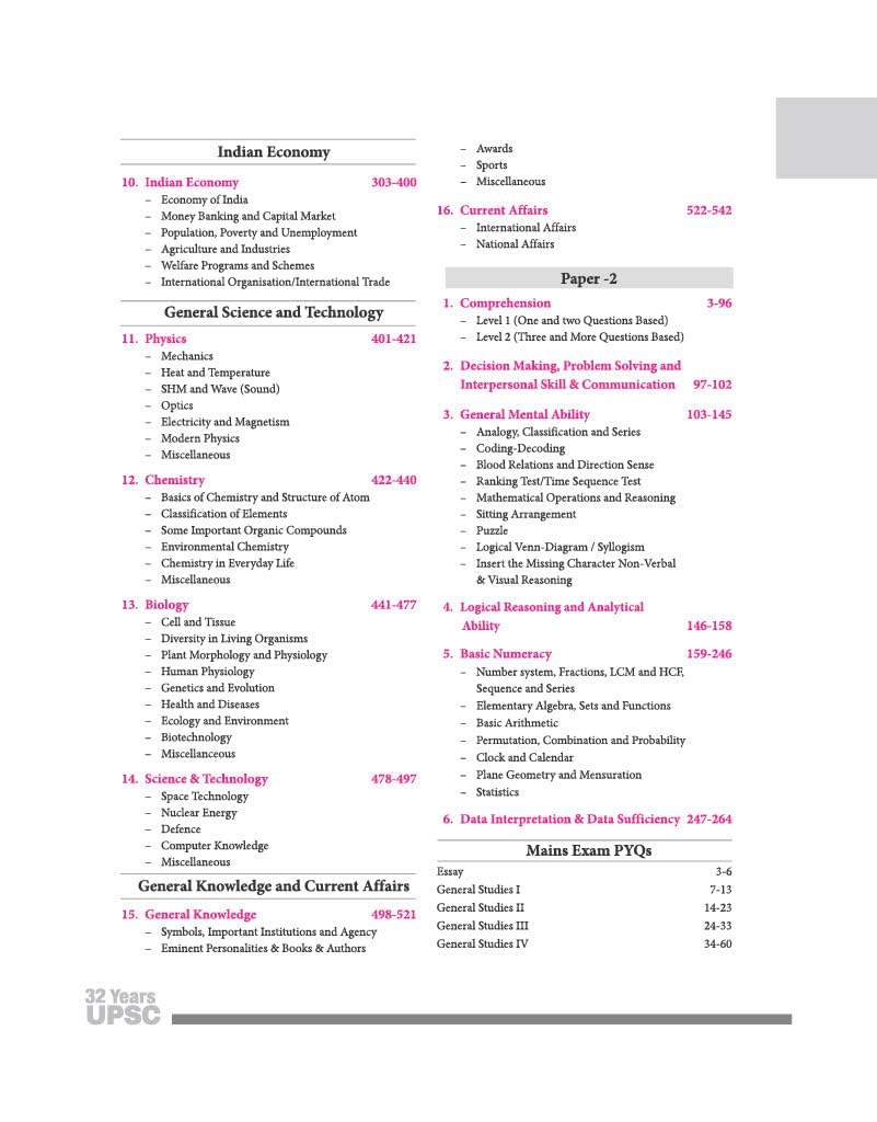 Arihant UPSC IAS Prelims 32 Years' Solved Papers (1995–2026) | GS Paper I & CSAT Paper II | Chapterwise, Topicwise & Paperwise Previous Year Questions with Detailed Solutions | English Medium