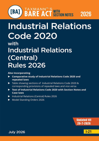 Taxmann's Labour Codes with Central Rules COMBO [Bare Acts with Section Notes | July 2026 Edition] – Code on Wages | IR | Social Security | OSHWC | 4 Books—with Case Laws | Comparative Study | Others