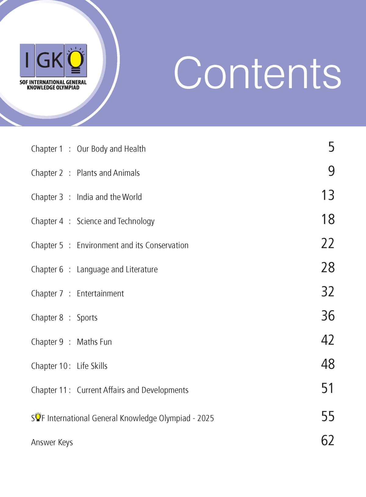 MTG International General Knowledge Olympiad (IGKO) Workbook Class 4 - Chapter-wise MCQs with Achievers Section - SOF Olympiad Books For 2026-27 Exam