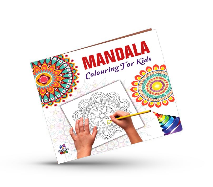 Mandala Art Book for Kids Tear Out Sheets (Enhance Art Coloring, Drawing Skills, Mandala Practice) High Quality Big 160 GSM for Frame After Colouring - Perfect Gift for Teens