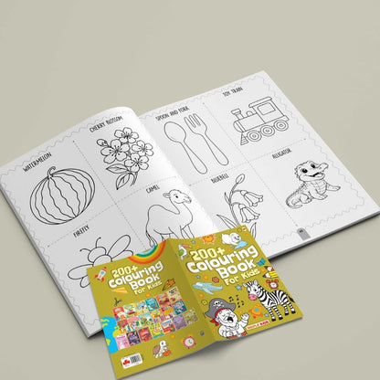 Colouring Book for Kids - 200+ Colouring Activities - Gift to Children for Painting, Drawing & Colouring - Shapes, Numbers, Animals, Festivals, Flowers, Vegetables - 2 to 5 years old