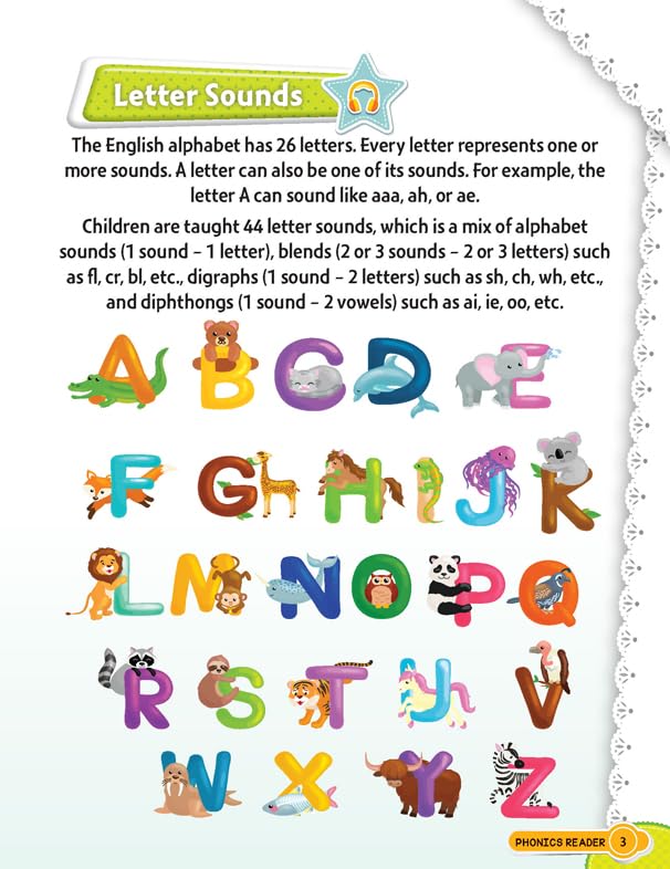 Phonics Reader Book 1 for Kids Age 3–10 | Learn Alphabet Sounds A–Z with Fun Activities | Early Reading Practice for Preschool, Kindergarten & Primary School | Colourful Illustrations & Simple Language for Beginners