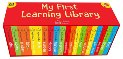 My First Learning Library: 20 Board Books Box Set for Kids | ABC, Numbers, Shapes, Colors, Animals, Fruits, Vegetables & Early Learning Books for Babies, Toddlers & Preschoolers (Ages 0–5)