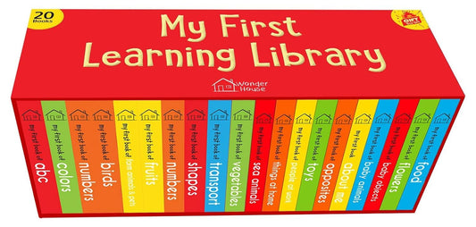 My First Learning Library: 20 Board Books Box Set for Kids | ABC, Numbers, Shapes, Colors, Animals, Fruits, Vegetables & Early Learning Books for Babies, Toddlers & Preschoolers (Ages 0–5)