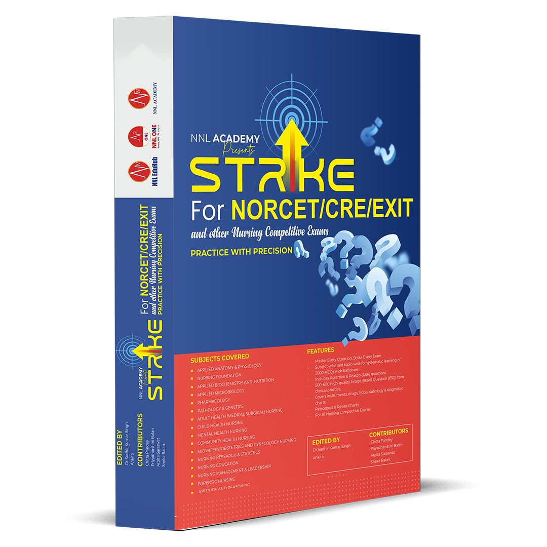 STRIKE QB for NORCET/CRE/EXIT and Other Nursing Competitive Exams (New Edition of Masterstroke Vol II: Conceptual Practice)