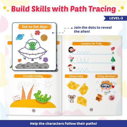 200+ Pattern Tracing Workbook for Kids, Free 500+ Printable Worksheets, Activities and Parenting Tips, Practice Drawing, Tracing Lines, Scribbles, ... and Hand-Eye Coordination, Age 3-5 Years