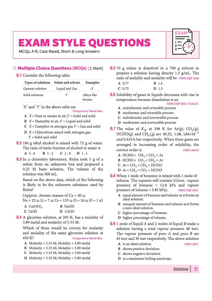 Arihant All in One Chemistry Class 12 for CBSE Exam 2026-27 | NCERT Based Complete Theory, Practice Exercises, CBQs, A-R, Sample Papers & Mind Maps | Revised Edition as per Latest Syllabus