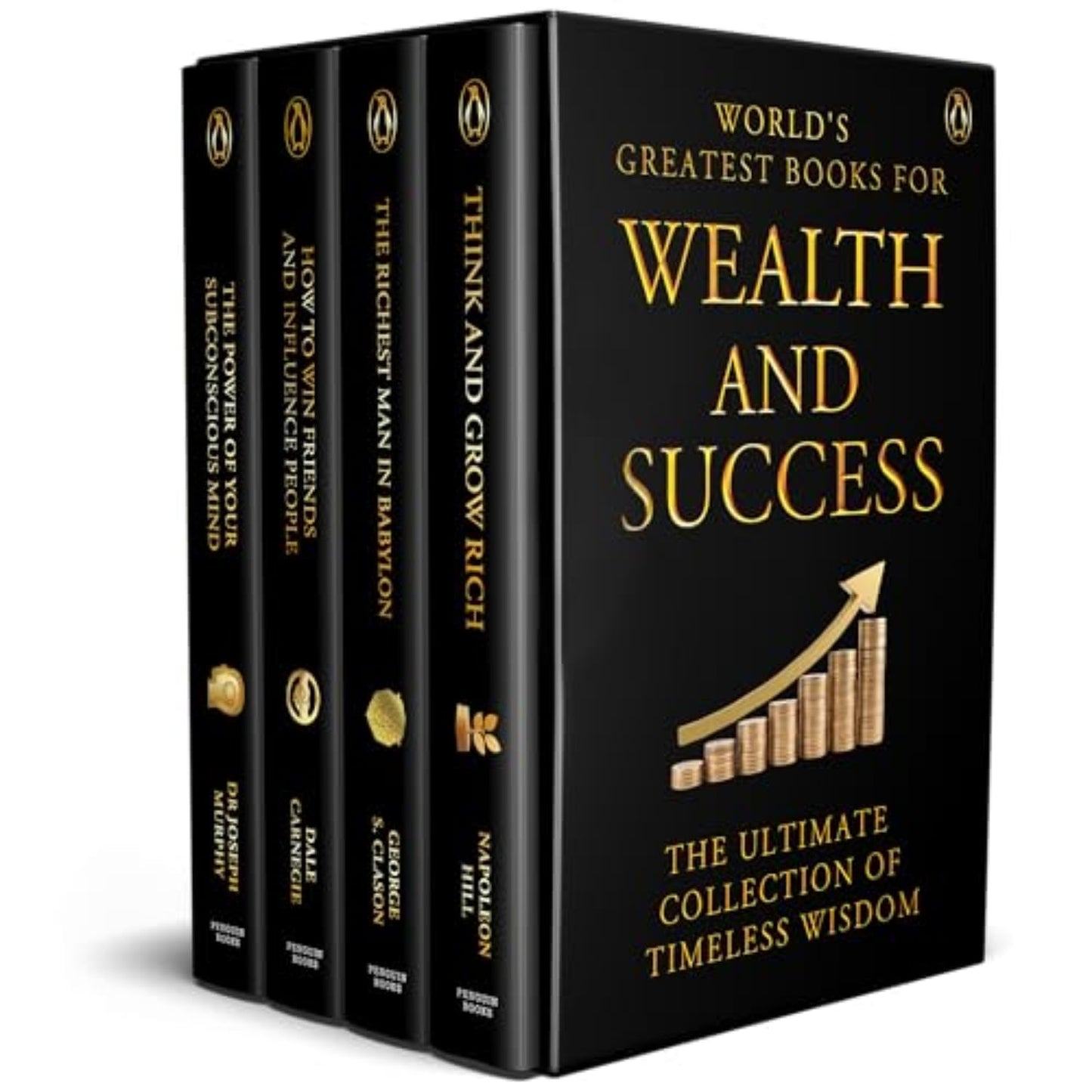 World's Greatest Books for Wealth and Success (Set of 4 books - Ideal Gift Set): Motivational Self-Help for Personal Development & Financial Growth | Power of Subconscious Mind, Think & Grow Rich & More