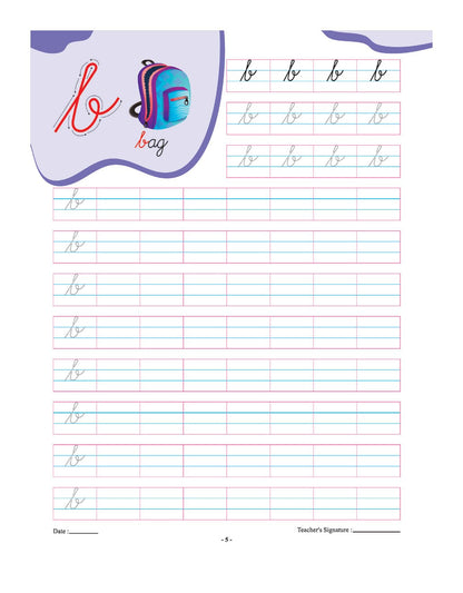 InIkao Cursive Writing Book on Capital & Small Letters for Kids Age 3+ Years | Trace and Write Handwriting Practice Workbook on English Alphabet Cursive Capital & Small Letters