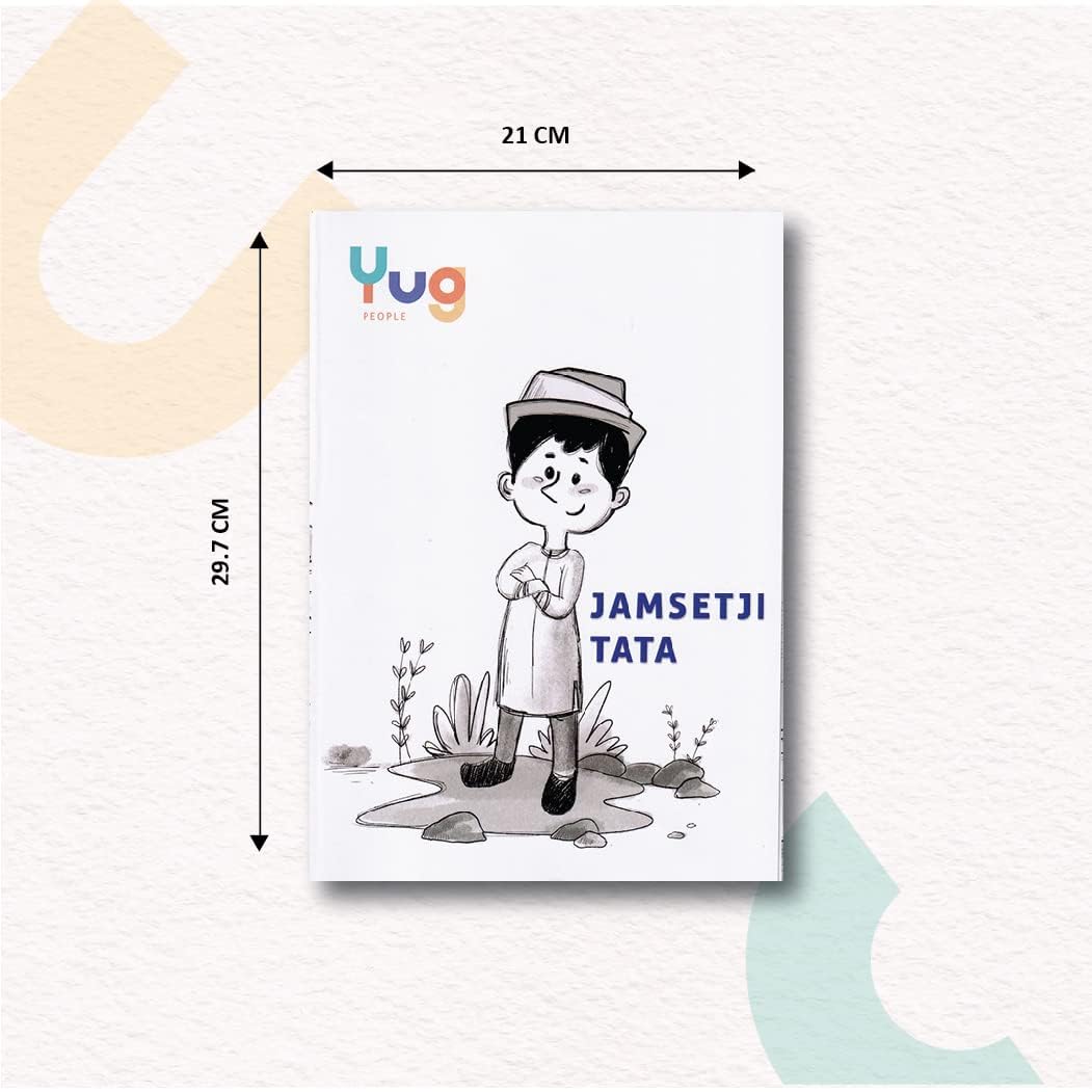 Yug Media: Jamsetji Tata Biography Story Book for Kids | Illustrated Inspirational Book with Colourful Pictures | Fun Learning Activity Book | Story books for 3+ year old | Includes 5 Interactive Activities | Story of Vision, Leadership & Innovation
