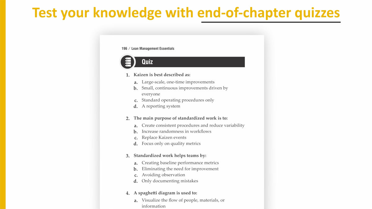 Lean Management Essentials: Beginner's Guide to Lean Thinking, Process Improvement, Waste Reduction, Value Stream Mapping, and Continuous Improvement (Self-Learning Management)